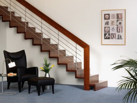 Деревянная лестница для частного дома